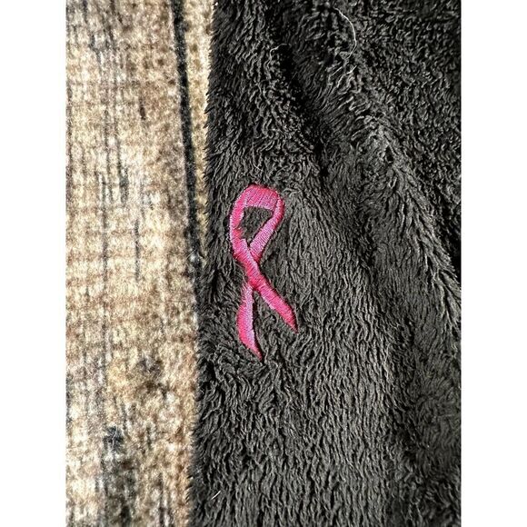 North Face Full Zip Osito Fleece Jacket Black Breast Cancer Awareness Women XS - Picture 4 of 10
